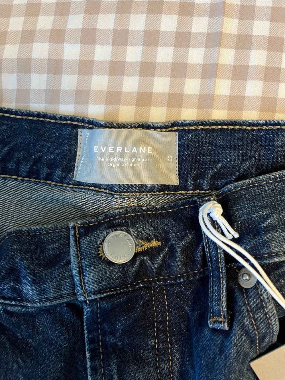 Everlane Dark Indigo Denim Cutoff Shorts - Picture 2 of 3